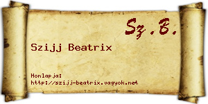 Szijj Beatrix névjegykártya