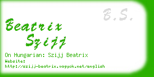 beatrix szijj business card